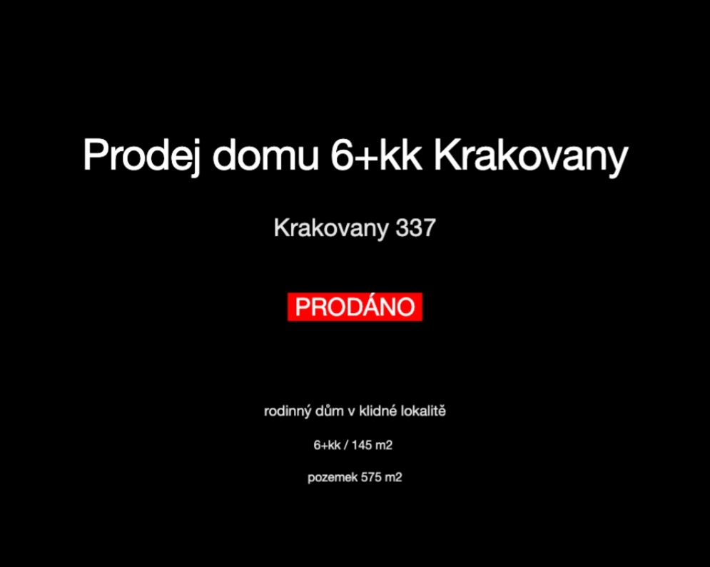 Prodej domu 6+kk Krakovany