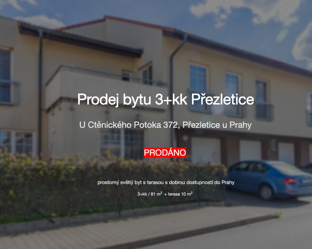 Prodej bytu 3+kk Přezletice