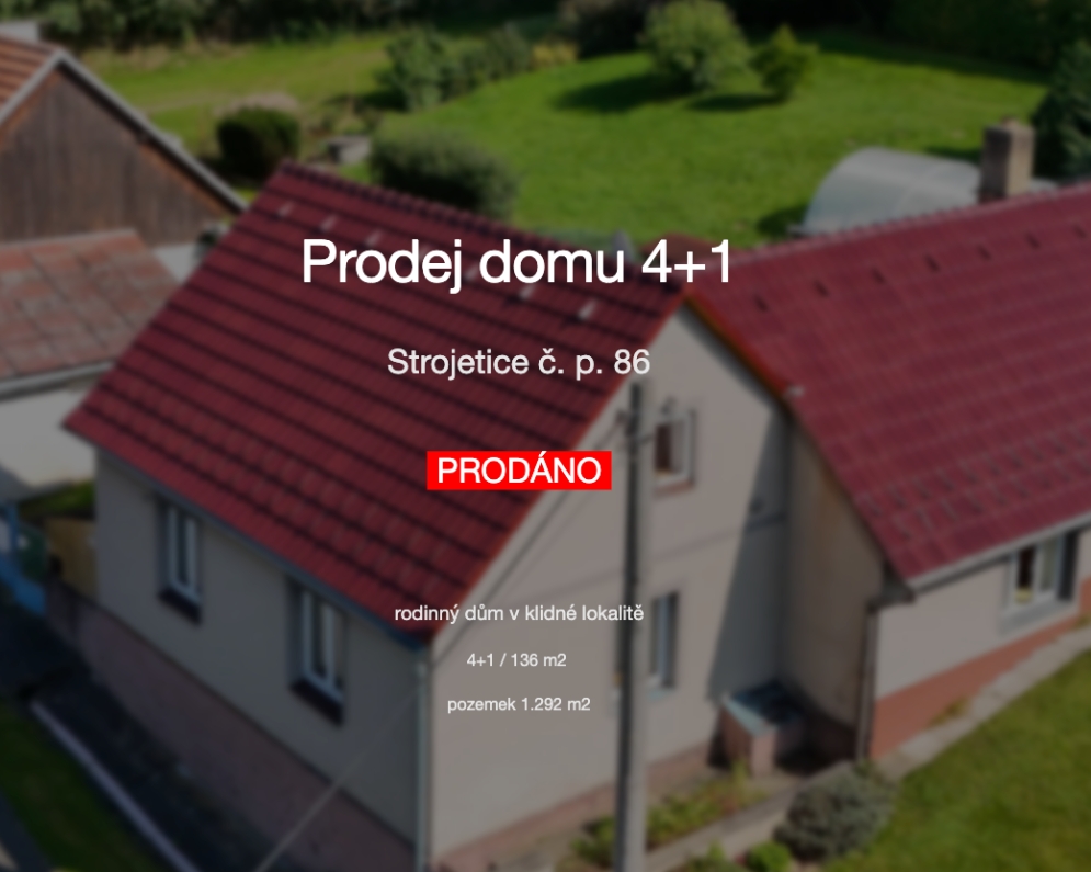 Prodej domu 4+1 Strojetice